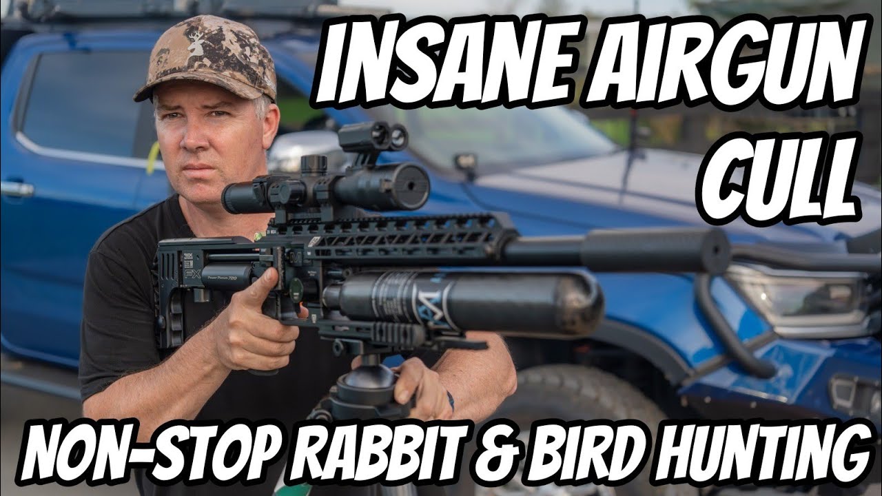 YouTube post by @EDGEoftheOUTBACK for OLIGHT. Caption reads: PCP Airgun Rampage! FX Impact M3 in Action |....