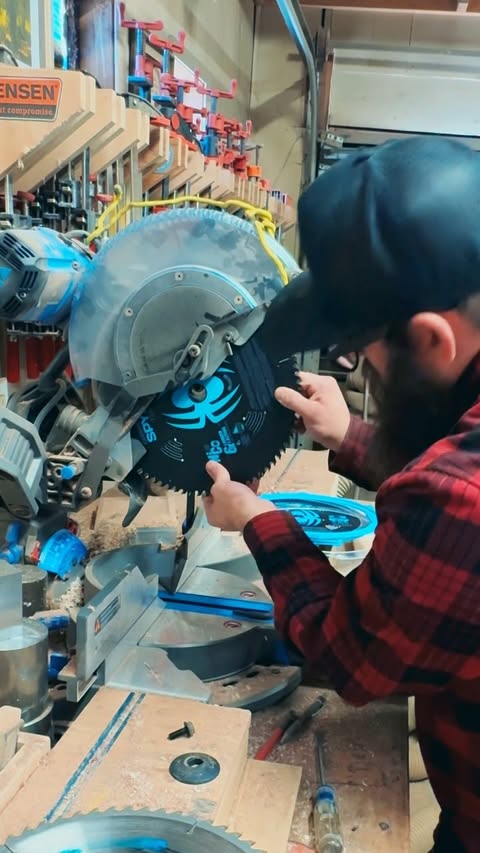 Instagram post by @outcast_woodworks for Spyder Products. Caption reads: Sometimes shop time looks like this. Honest truth....