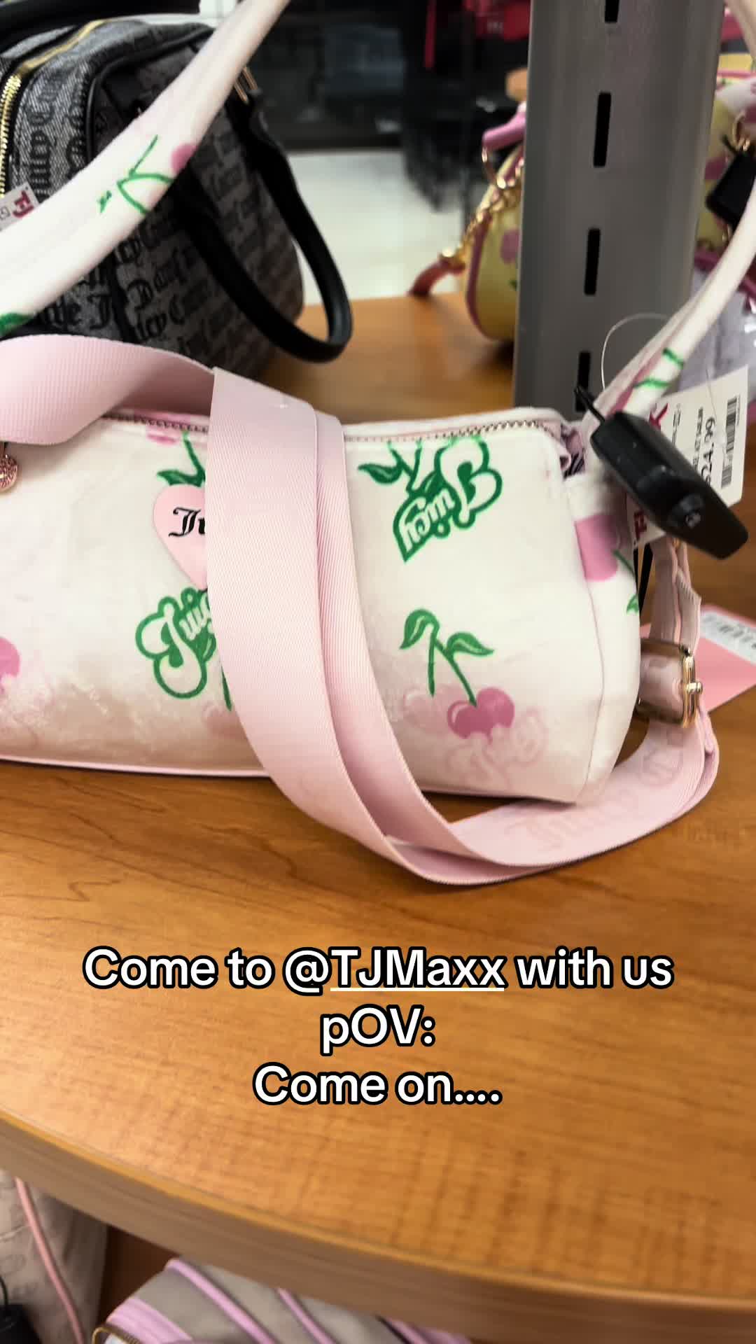 TikTok post by @keepingupwithjenwilliams for Juicy Couture. Caption reads: #fyp #tjmaxx #juicycouture #lbgtq #cardib # I’ve....