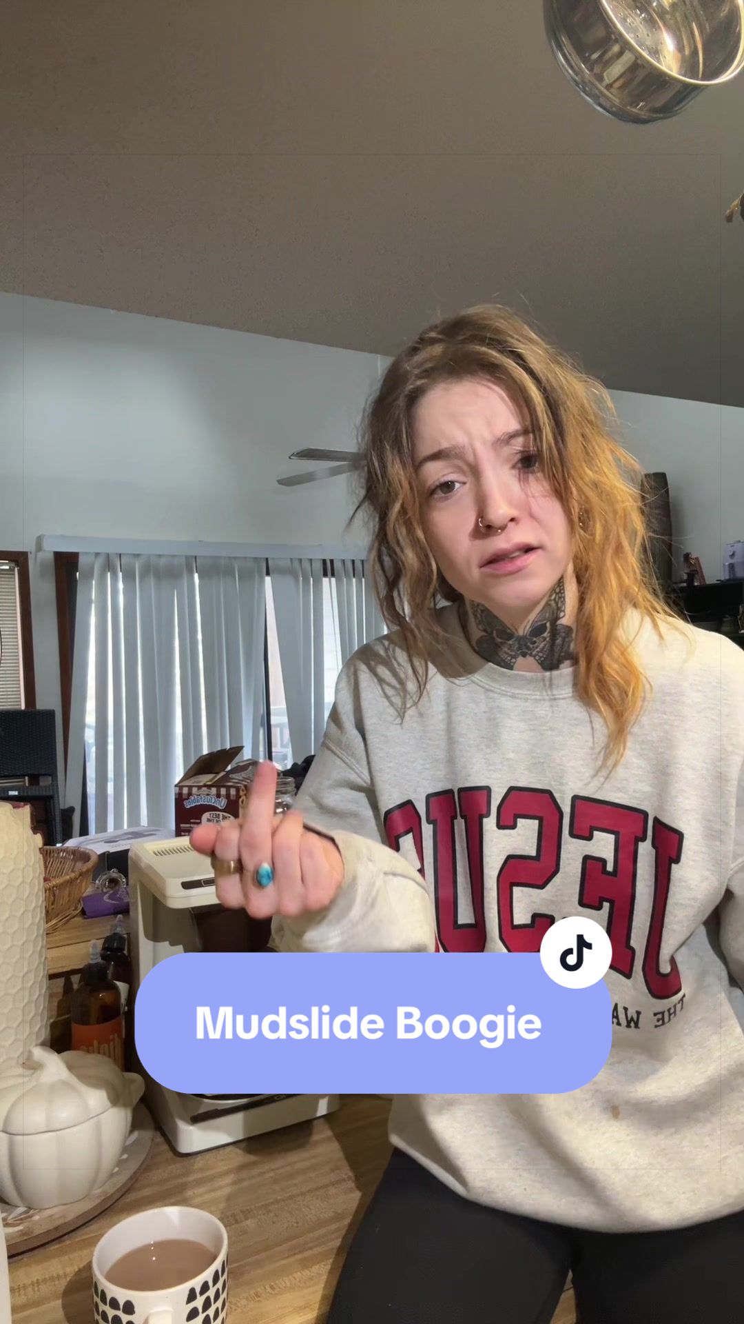 TikTok post by @crunchymomsourdough for Bones Coffee Company. Caption reads: [...] #adulting #todo #coffee @Bones Coffee....