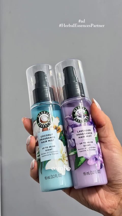 Instagram post by @em.loren_ for Herbal Essences. Caption reads: [...] his tracks. I’ve been layering the....