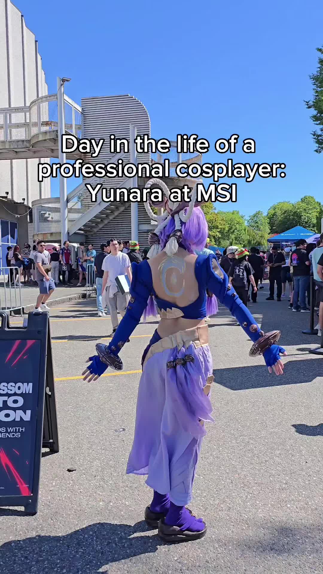 TikTok post by @dearchuu for League of Legends. Caption reads: It was truly an honor to be your Yunara at....