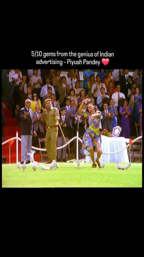 Instagram post by @bestadspage for Cadbury Dairy Milk. Caption reads: #BestPiyushPandeyAds

Another gem from the....