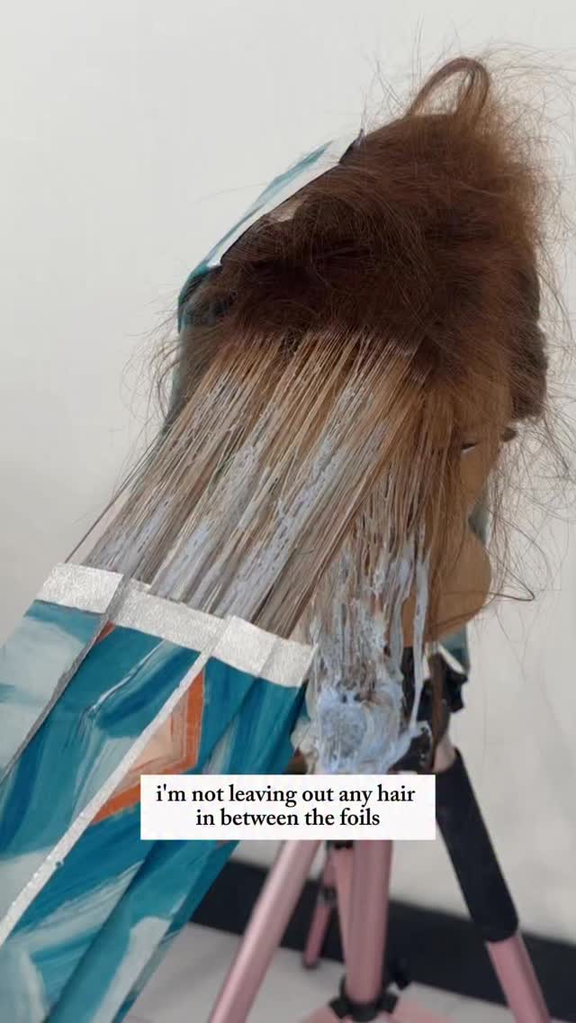 Instagram post by @jessicascotthair for Moroccanoil. Caption reads: [...] Technique Tutorial ⚠️ @moroccanoilpro Blonde....