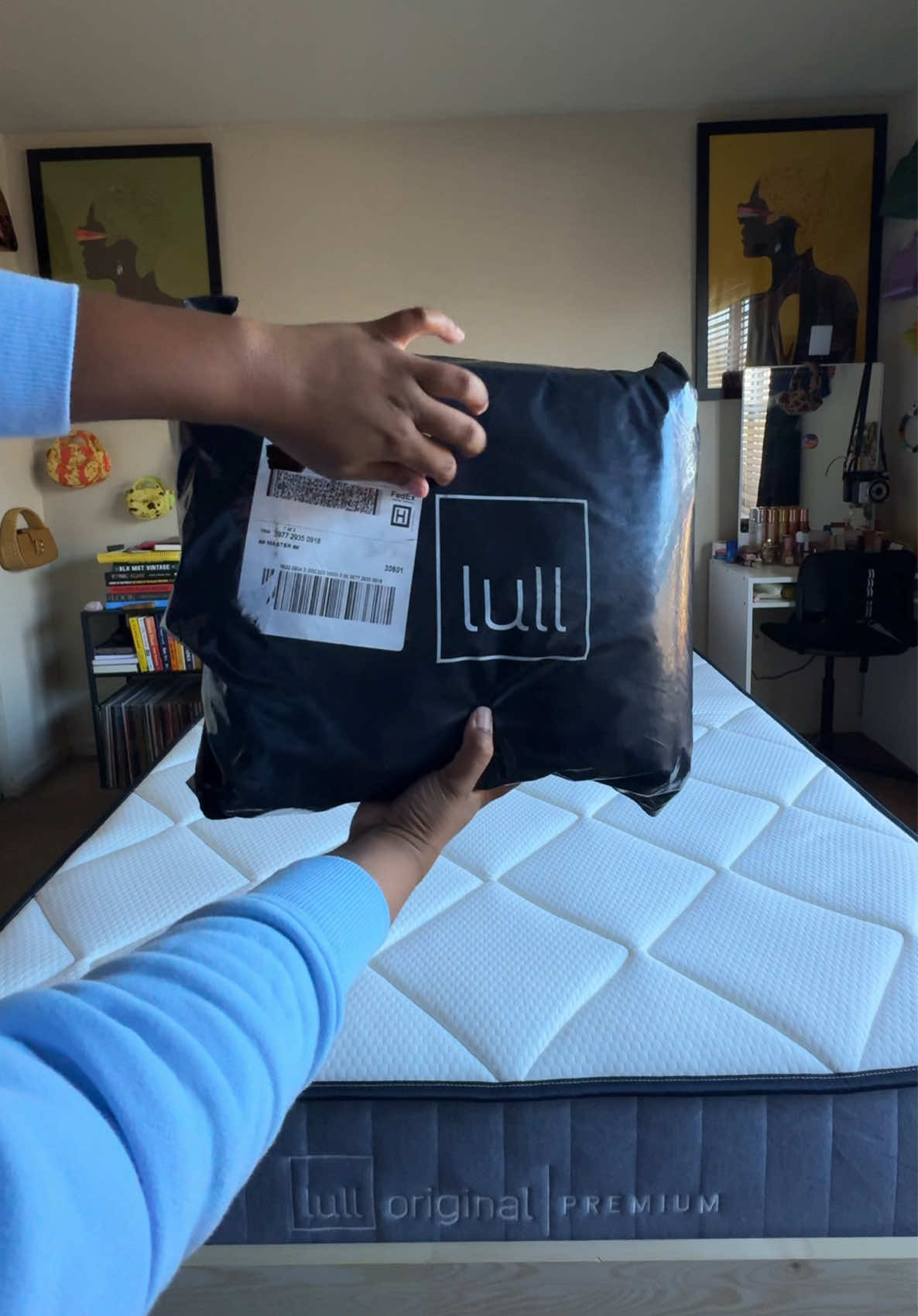 TikTok post by @_alizej for Lull. Caption reads: [...] your sleeping arrangements using @Lull Bed....