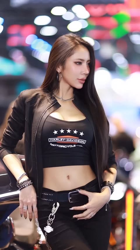Instagram post by @lita.phattria.m for Harley-Davidson. Caption reads: Camera’s on, game‘s on. 🔥📸 🏍️....