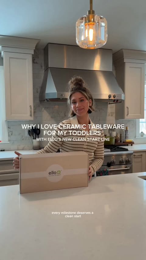 Instagram post by @hannahh_johnston for Ello Products. Caption reads: [...] and big moments! #ad #ElloCleanStart....