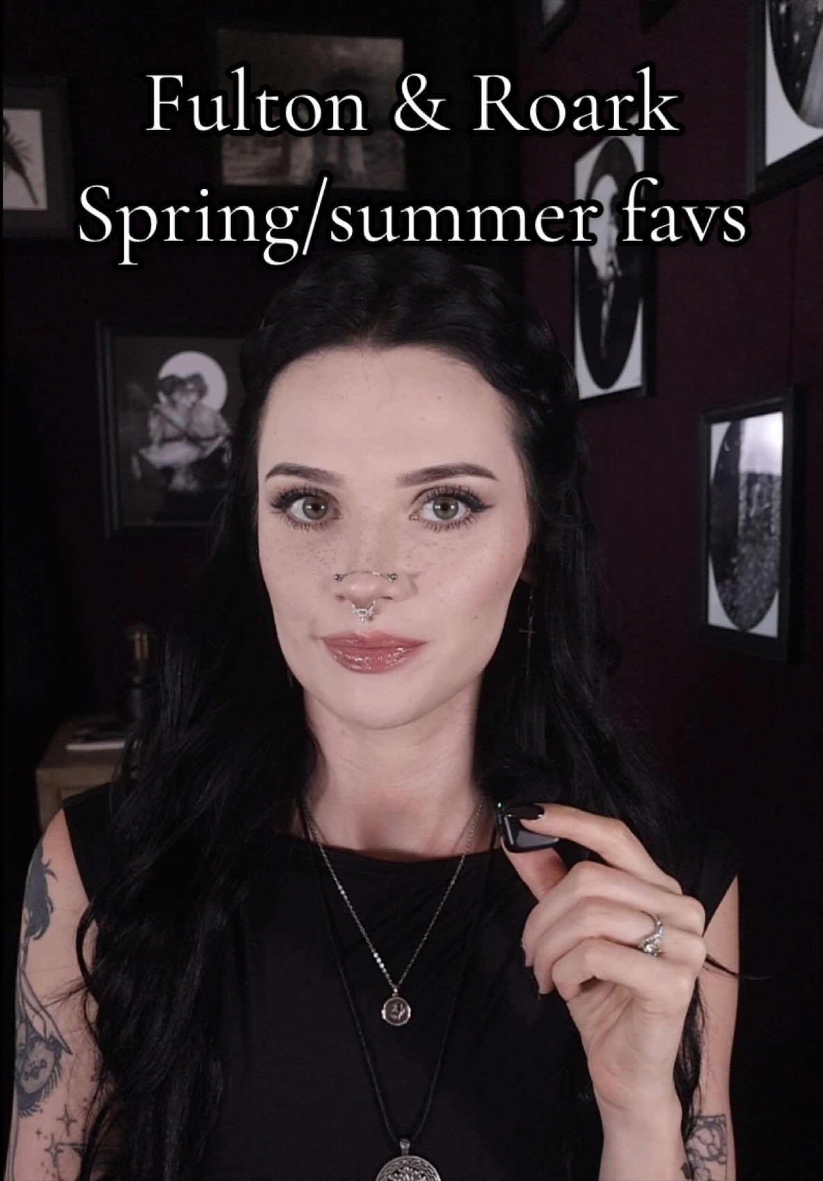 TikTok post by @veilandaltar for Fulton & Roark. Caption reads: [...] spring and summer fragrances from @Fulton &....