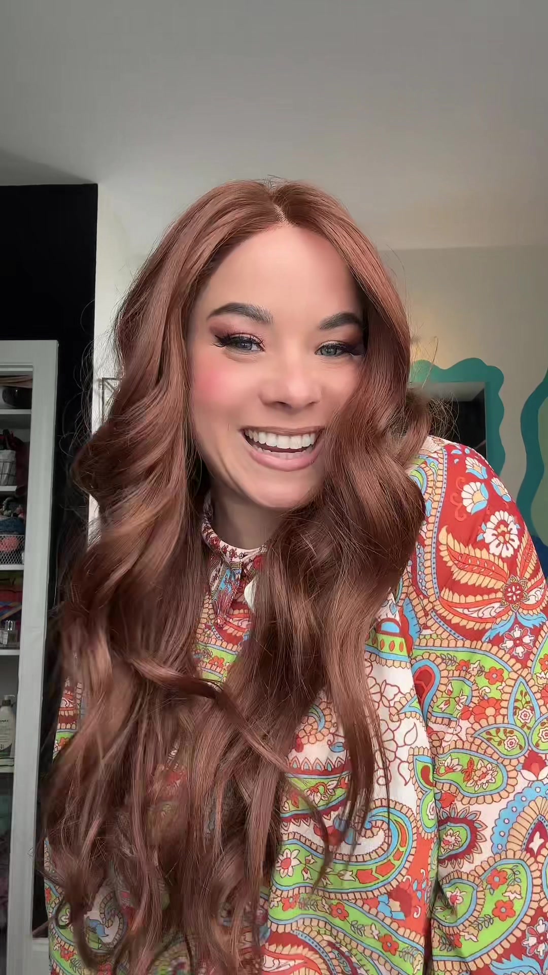 TikTok post by @elizabethwearswigs for Chelsey Smith Cosmetics. Caption reads: Replying to @Lala love the hairline on Mikayla....