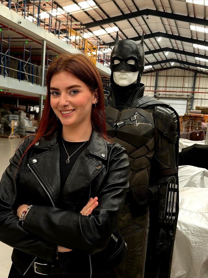 Instagram post by @shaunadavittt for Warner Bros. Ireland. Caption reads: ITS BATMAN DAY 🦇 Thanks so much @warnerbrosuk....