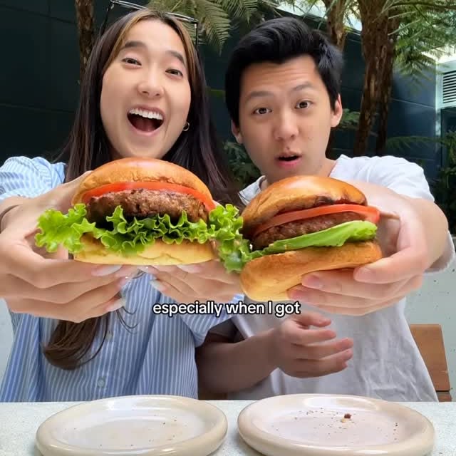 Instagram post by @emmezhou for Beyond Meat. Caption reads: I can’t believe Maxwell loved the @beyondmeat....