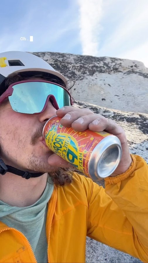 Instagram post by @cbeaumartino for Sierra Nevada Brewing Co.. Caption reads: The classic free lift.  Nothing better than....