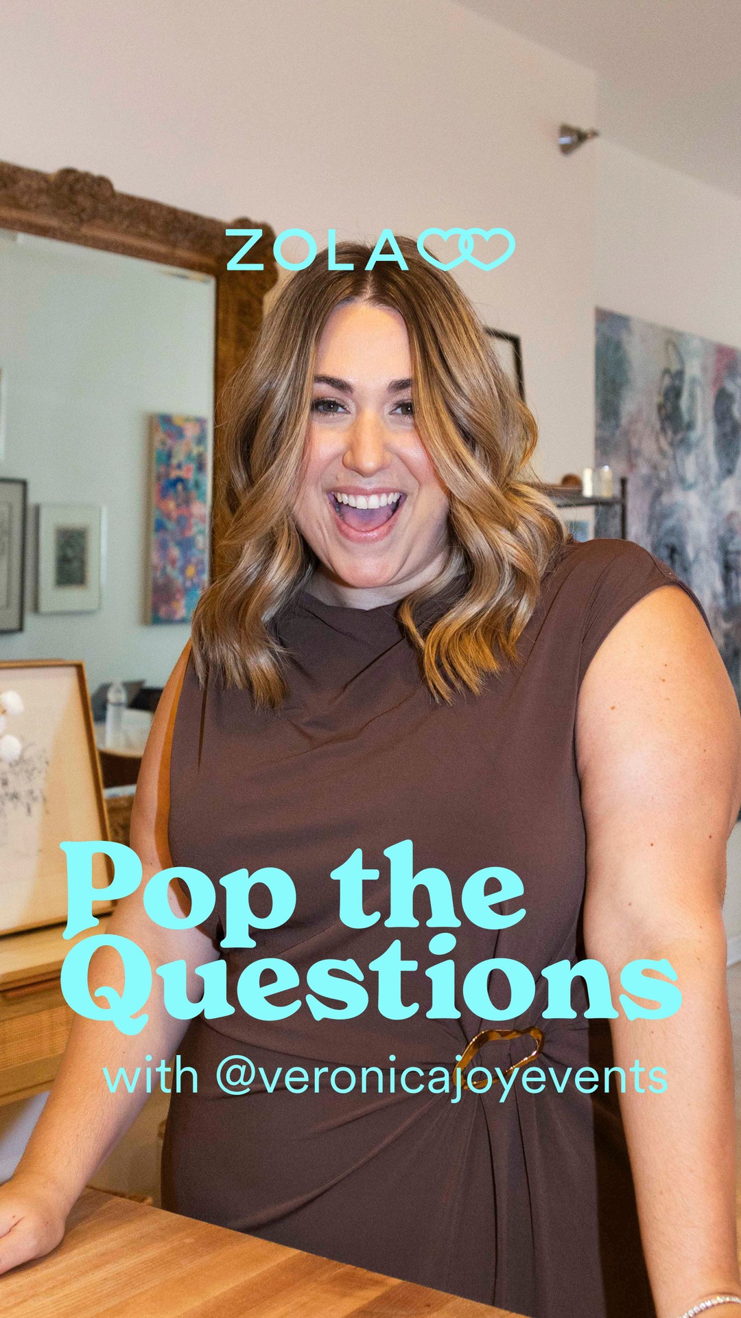 Instagram post by @veronicajoyevents for ZOLA. Caption reads: @Zola 🤝 @VeronicaJoyEvents – your dream [...].