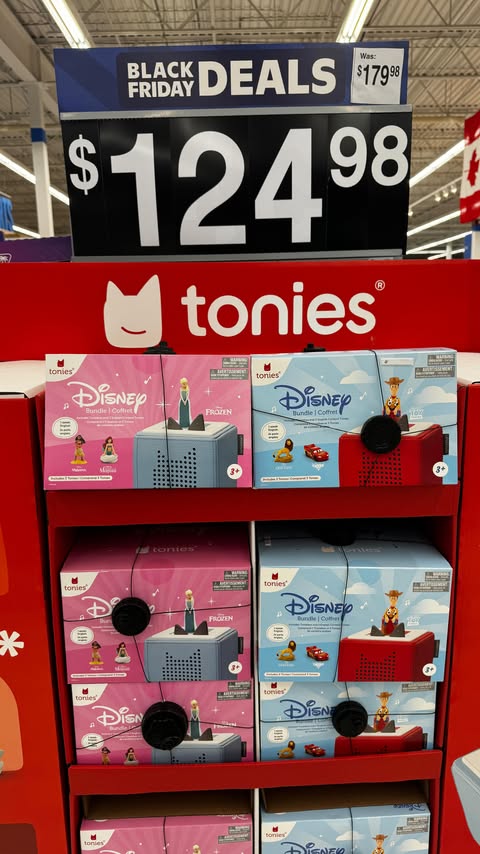 Instagram post by @livingonaloonie for tonies. Caption reads: #ad |Exclusive Black Friday Sale! Grab a....