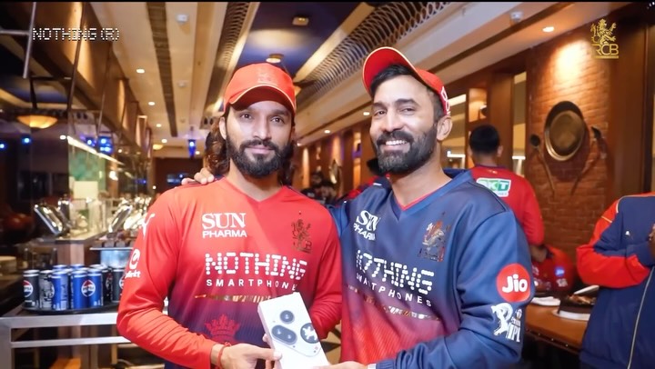 Instagram post by @royalchallengers.bengaluru for Nothing. Caption reads: [...] 6️⃣3️⃣(40) from Captain RaPa gets him a....