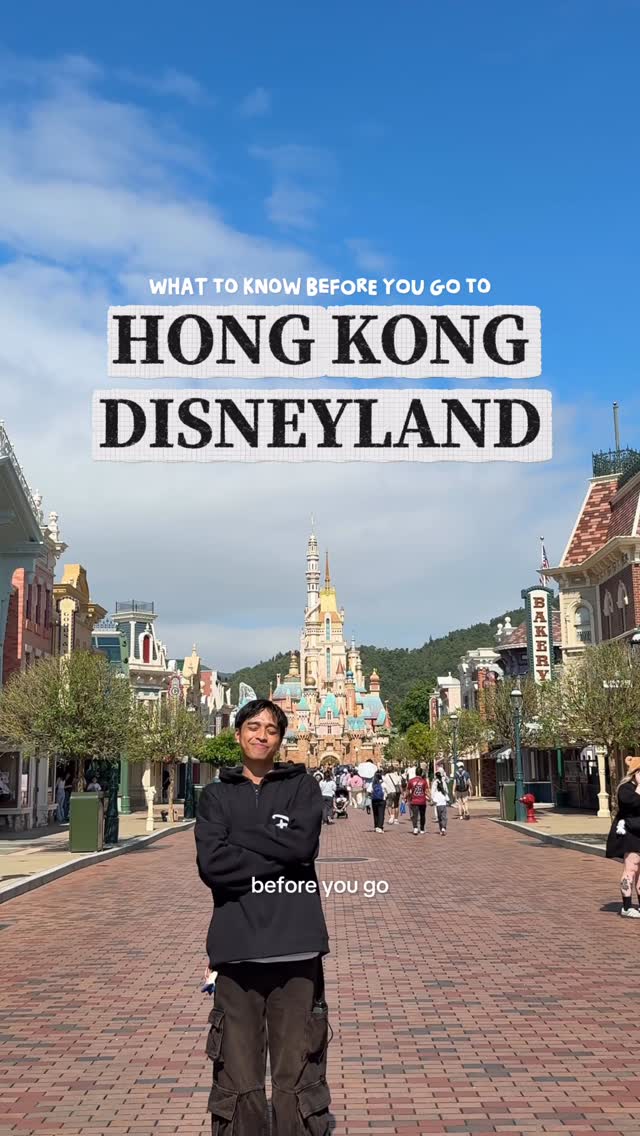 Instagram post by @andrercarrillo for Disney Parks. Caption reads: Heading to Hong Kong Disneyland soon? Here’s....