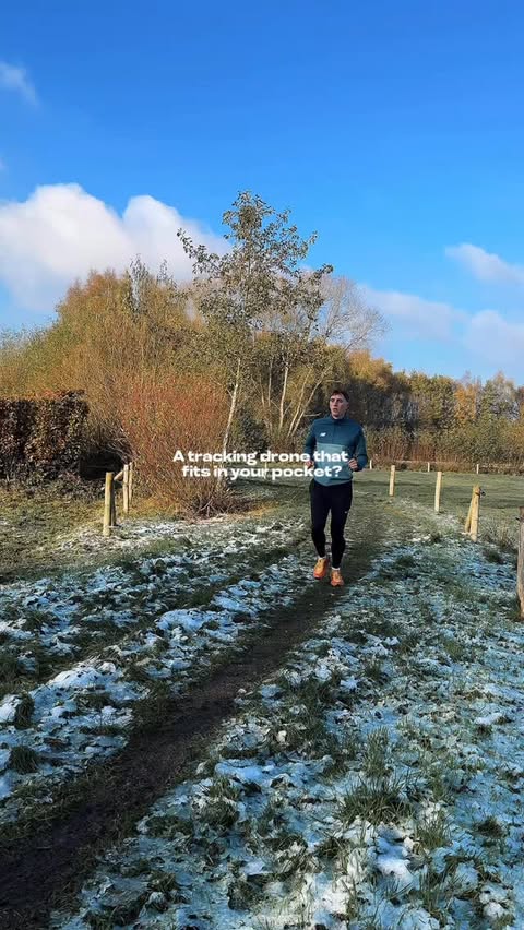 Instagram post by @baertluka for HOVERAir. Caption reads: HOVERAir X1 PROMAX | Your tracking drone that fits....