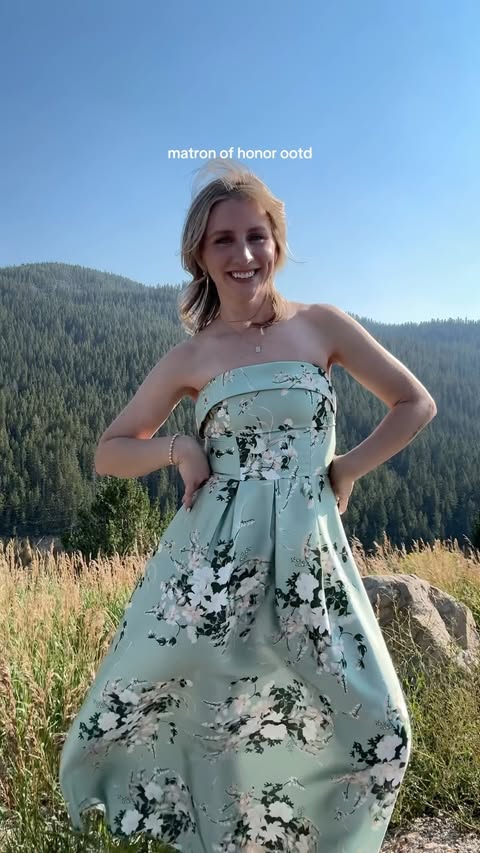 Instagram post by @kaleysolitro for Azazie. Caption reads: wore the lucienne from @azazieofficial....