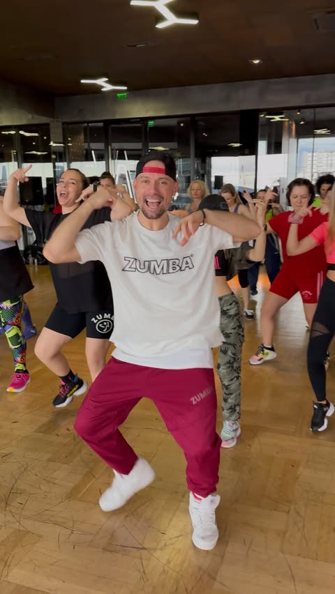 Instagram post by @zj_claudiu_gutu for Zumba. Caption reads: [...] the adventure… 🎥 @zestwinsilian 🙌🙌🙌....