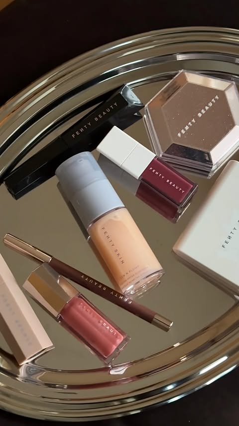 Instagram post by @naomikeza for H&M Beauty. Caption reads: [...] products for the perfect glam ✨ now at....