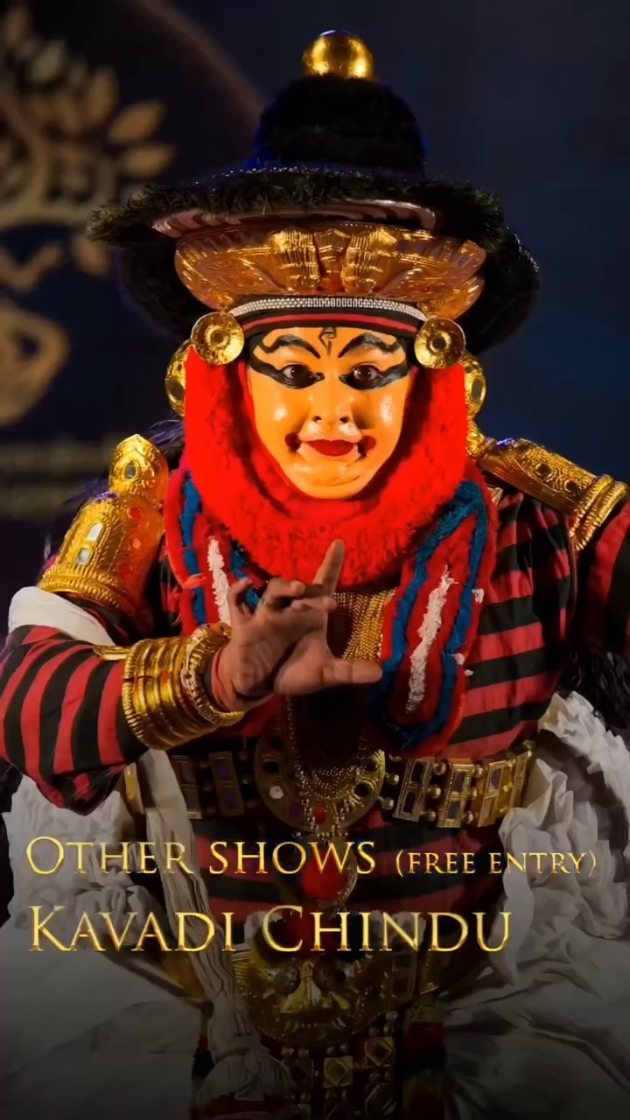 Instagram post by @i_the_nitish for BookMyShow. Caption reads: Guys, I’m heading to Sangamam Thaala Utsav 2025....