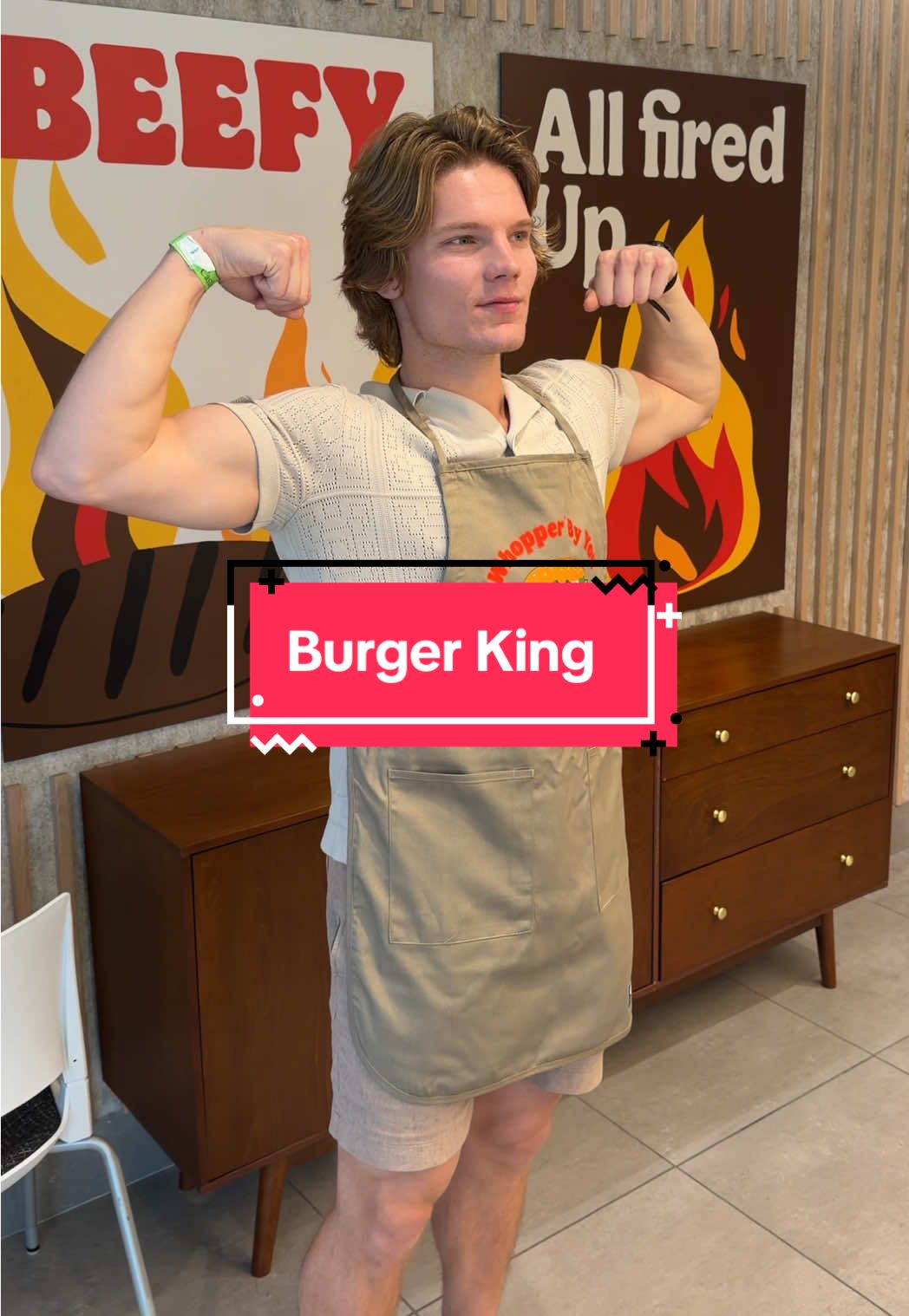TikTok post by @ianjackedeats for Burger King. Caption reads: Day 2 Of My Brand Trip With @Burger King #fyp....