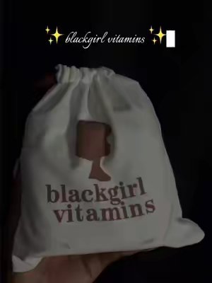 TikTok post by @caitalexis.c for Black Girl Vitamins. Caption reads: [...] in just got a whole lot easier! ✨....