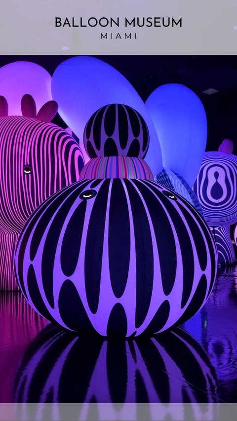Instagram post by @fashion.eat.travel for Balloon Museum. Caption reads: The Balloon Museum is Now in Miami 🎈 The Balloon....