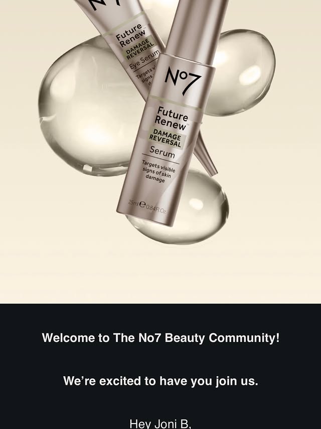 Instagram post by @joniblanford1 for No7 USA. Caption reads: [...] #AD #No7Beauty #No7BeautyCommunity @no7usa.