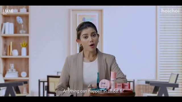 Instagram post by @prantikadasofficial for Lakmé. Caption reads: [...] যখন কেড়ে নিচ্ছে skin-এর জেল্লা, তখন @lakme-ই....