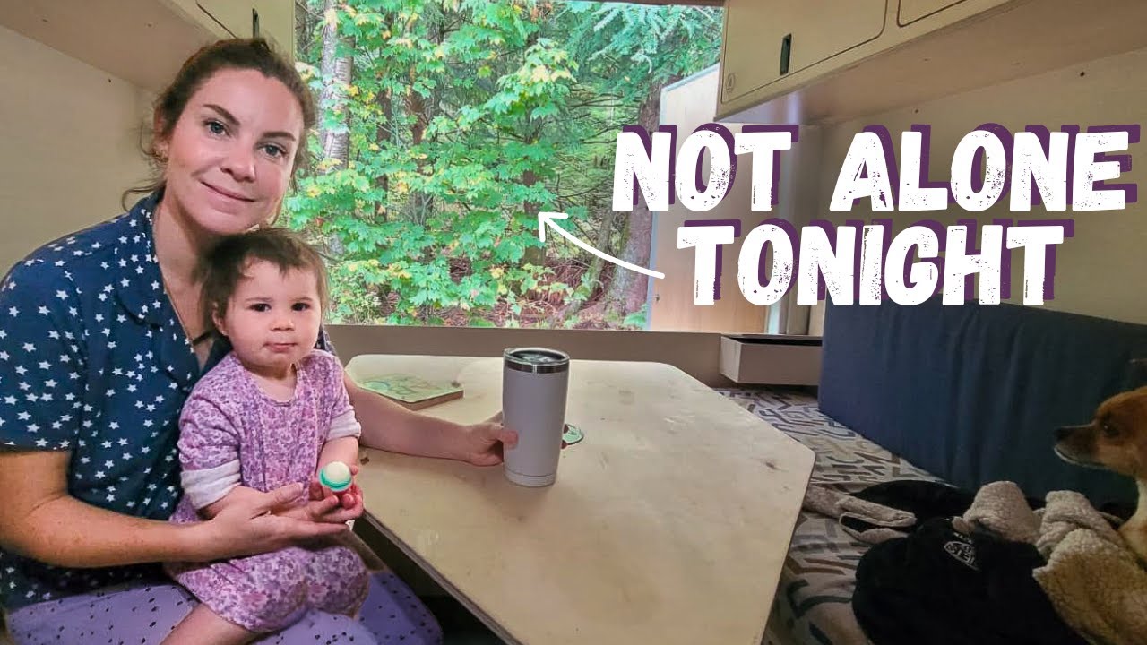 YouTube post by @FnAVanLife for – ICECOFREEZER. Caption reads: Our First Night Sleeping in a Cargo Van Camper.