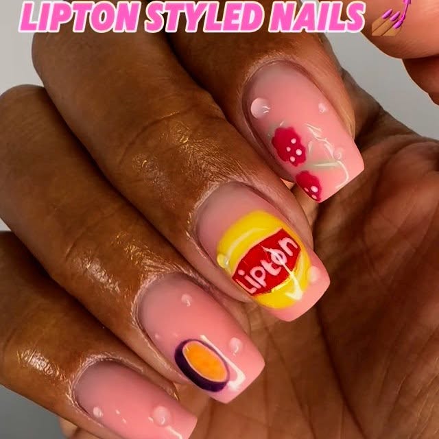 Instagram post by @kita_dee_ for Lipton Iced Tea. Caption reads: As a girlie who just does DIY natural nails at....