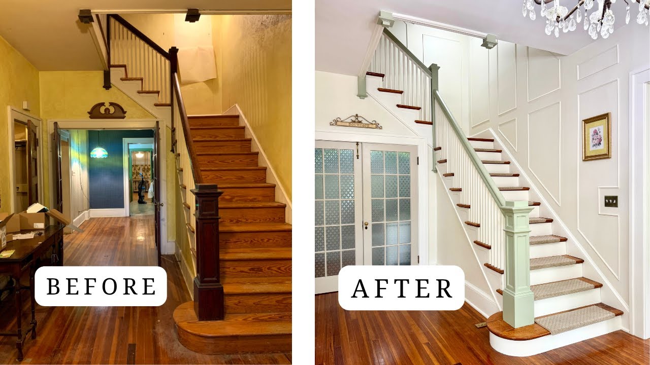 YouTube post by @ourdiyary for Clare. Caption reads: Inspirational Entry Makeover: Step-by-Step Budget....