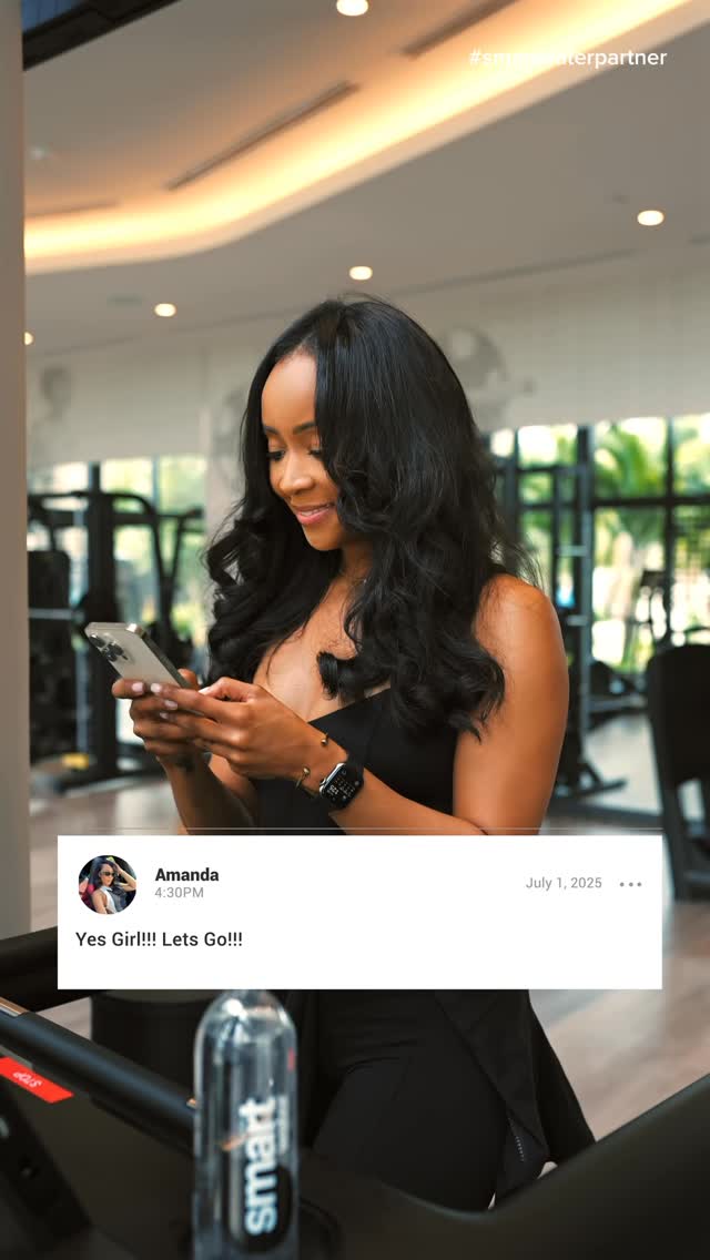 Instagram post by @amandabooz for SmartWater. Caption reads: It’s giving outside summer but fully hydrated 💧....