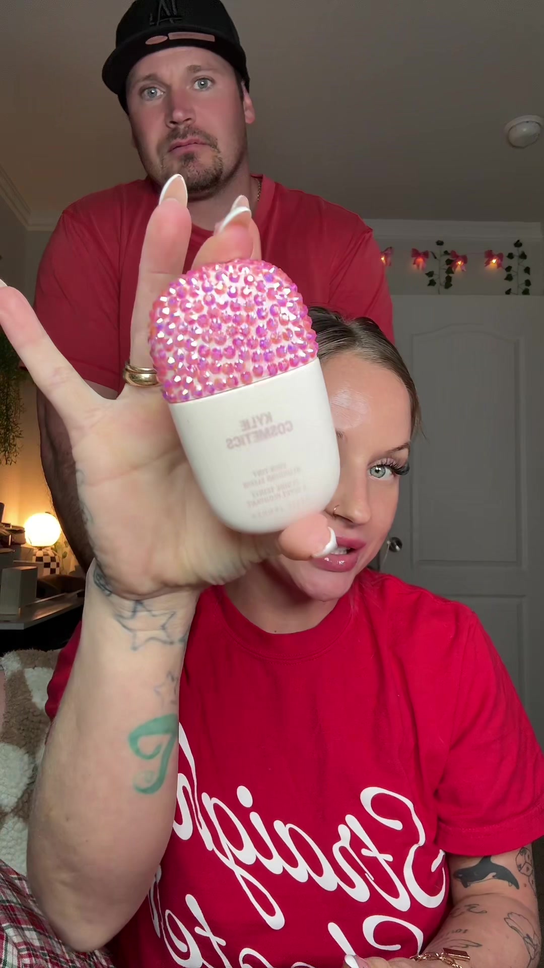 TikTok post by @bbylaceyxoxo for Kosas. Caption reads: had the time of my life 😂 @rhode skin @Saie @REFY....