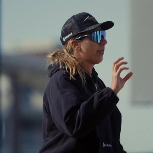 Instagram post by @aprilrossbeach for Mizuno USA. Caption reads: The fire to compete never fades - Congrats to the....