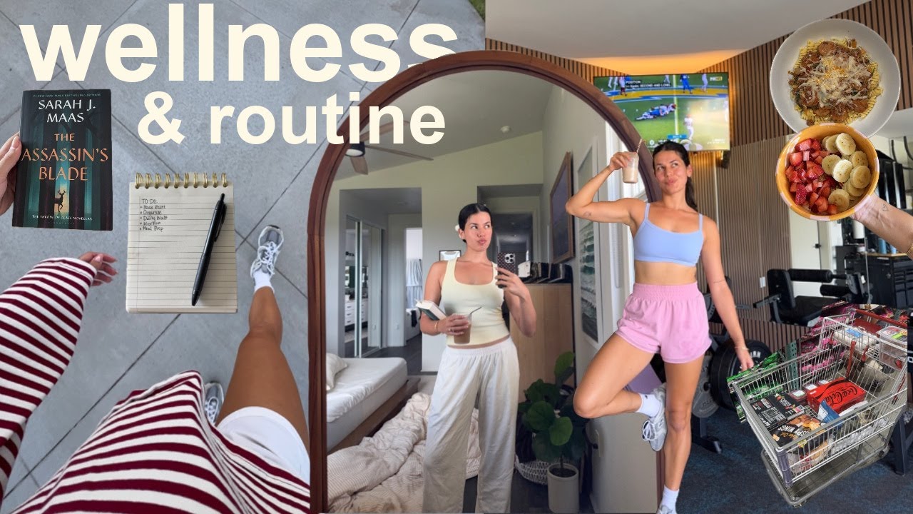 YouTube post by @avajules for Ritual. Caption reads: wellness vlog: reset with me, grocery shopping, &....