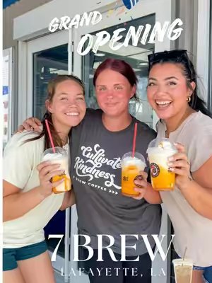 TikTok post by @locallovelouisiana for 7 Brew. Caption reads: [...] more caffeinated, y’all! 🤩 Another....
