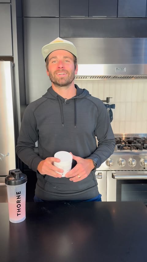 Instagram post by @themovementjourney for Thorne. Caption reads: The combo for people who actually move - not just....