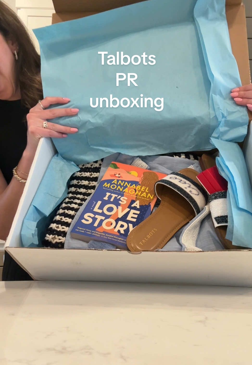 TikTok post by @jill.murphy for Talbots. Caption reads: Thank you @Talbots team 🥹🤍 also buying that cute....