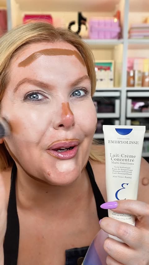 Instagram post by @askellenbeauty for Embryolisse. Caption reads: [...] your sign to post the video beauties....