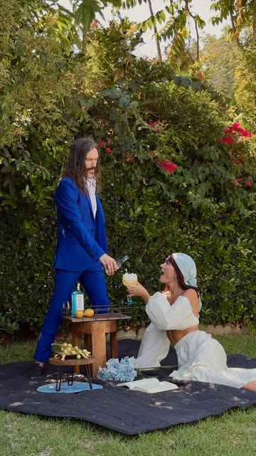 Instagram post by @officiallyquigley for Bombay Sapphire. Caption reads: Your Majesty is pleased. Get yourself a man who....