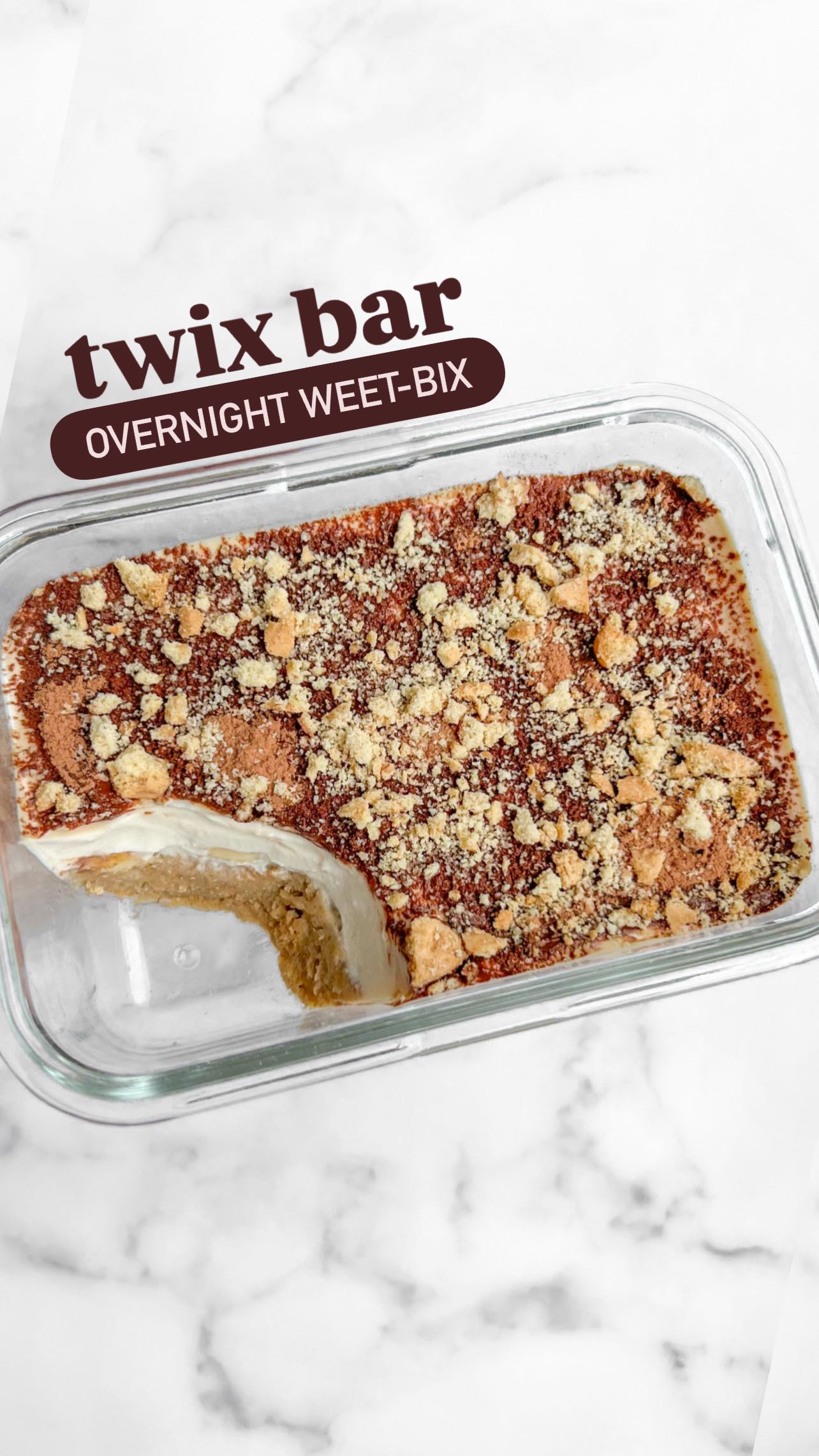 Instagram post by @julzhealth for Naked Harvest Supplements. Caption reads: Twix Bar Overnight Weet-Bix 

📌 Comment ‘RECIPE’....