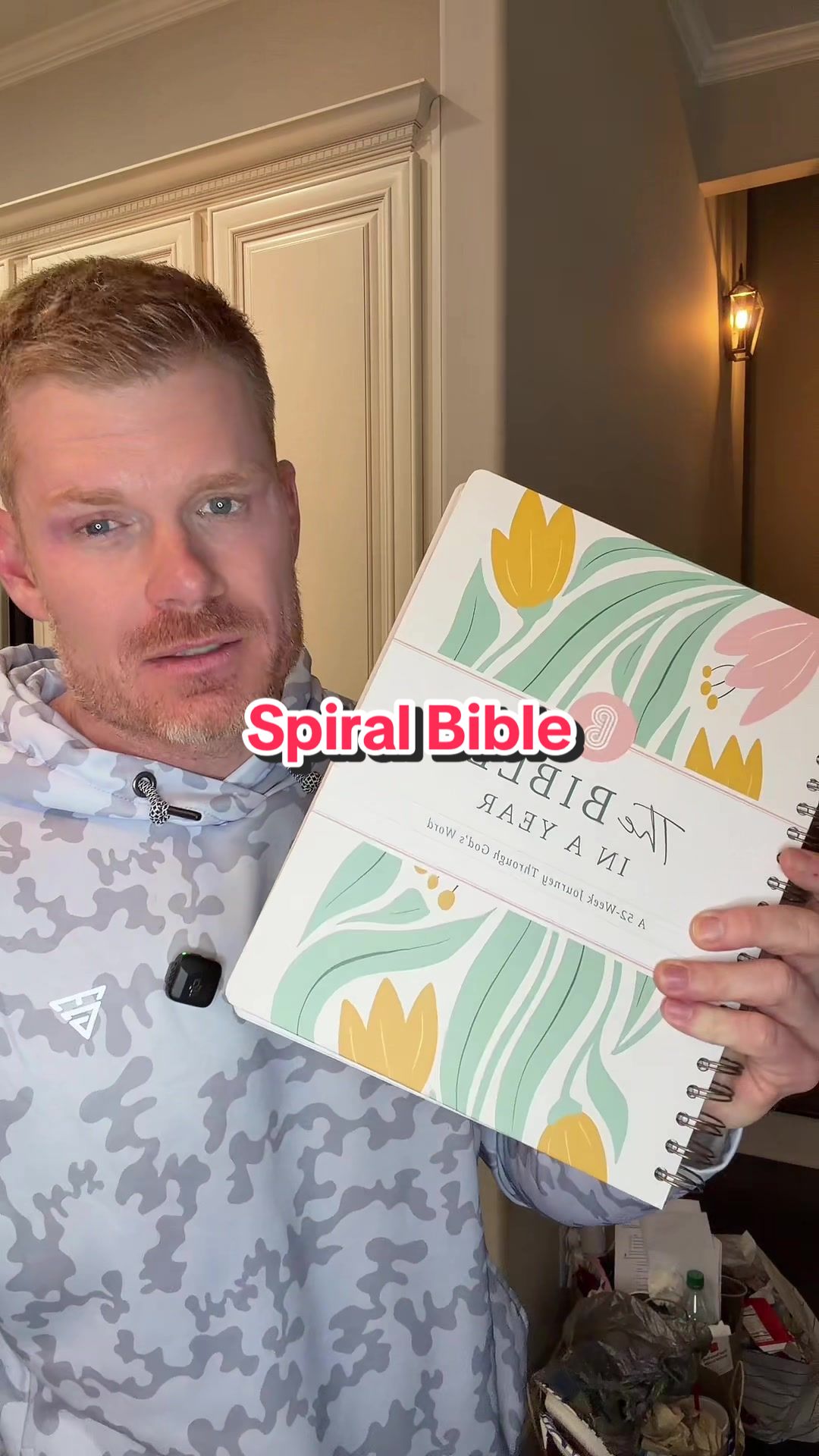 TikTok post by @dustinrwalton for Spiral Bible. Caption reads: Don’t get overwhelmed, let the @SpiralBible guide....
