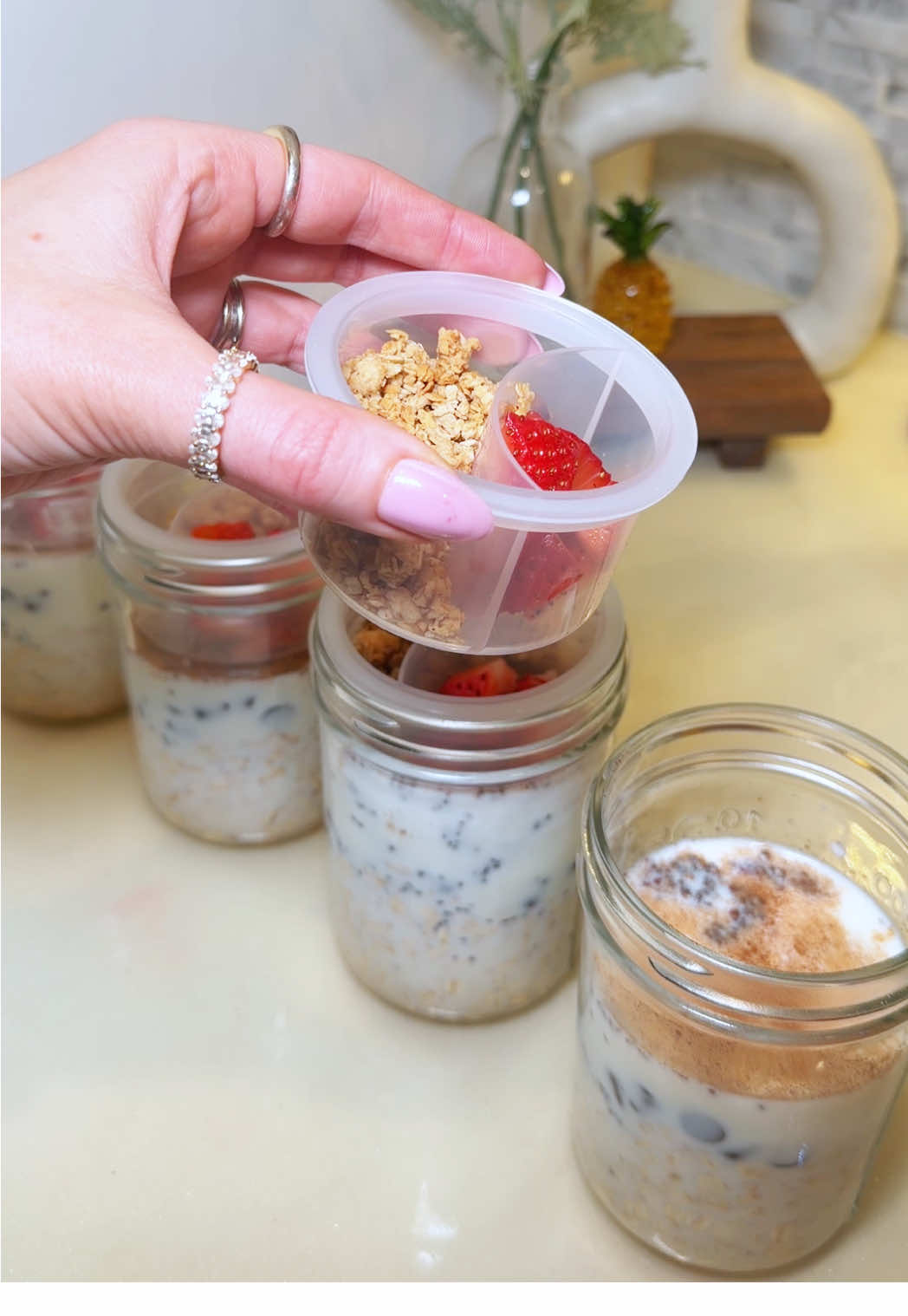TikTok post by @realtalkcaitlin for Soligt. Caption reads: [...] morning 🙌🏻 These jars are amazing!!....