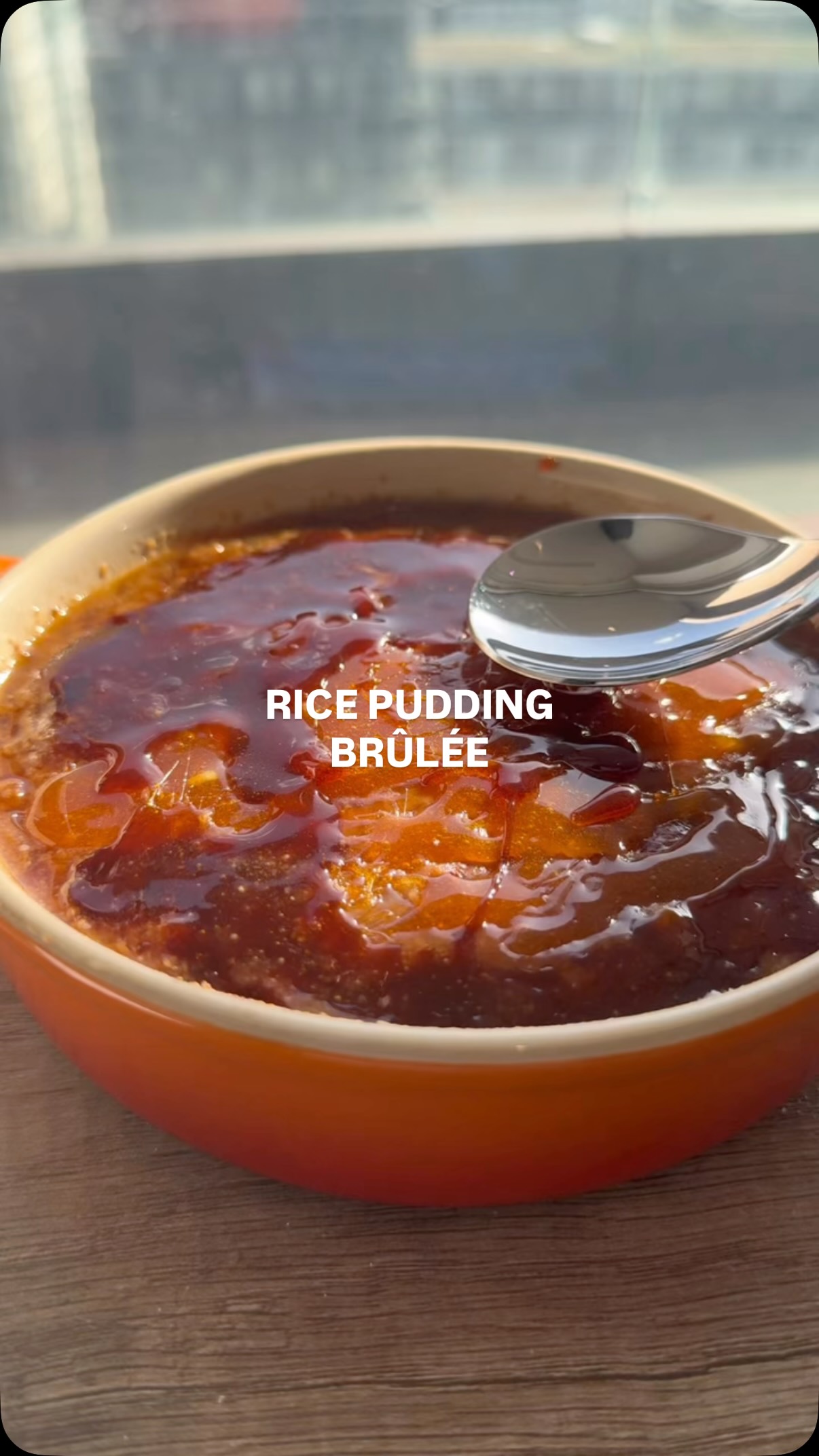 Instagram post by @crystellepereira for Shaken Udder. Caption reads: Rice Pudding Brûlée!

Full recipe below 👇🏽

This....