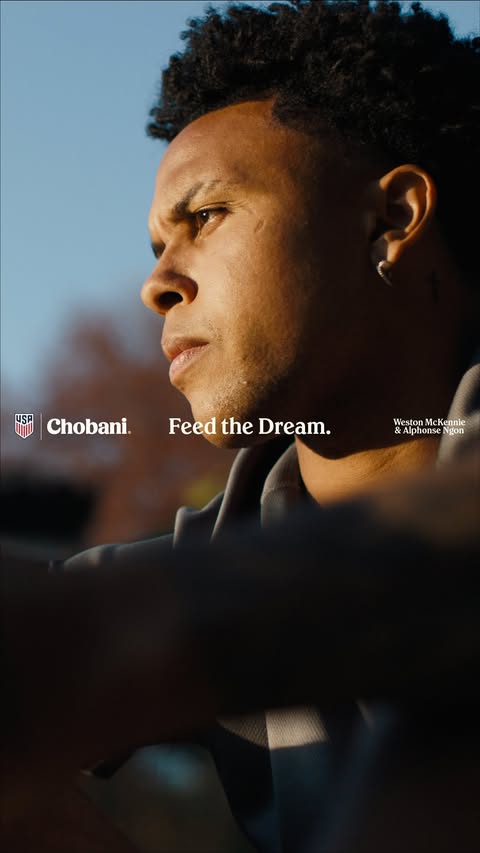 Instagram post by @west.mckennie for Chobani. Caption reads: [...] Weston McKennie is a paid partner of....