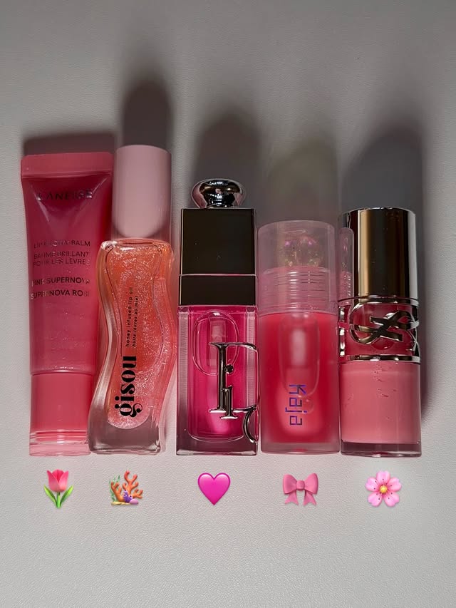 Instagram post by @sairasglam for Gisou. Caption reads: Pretty in pink 🎀🌷🌸

@laneigeca 
@gisou....