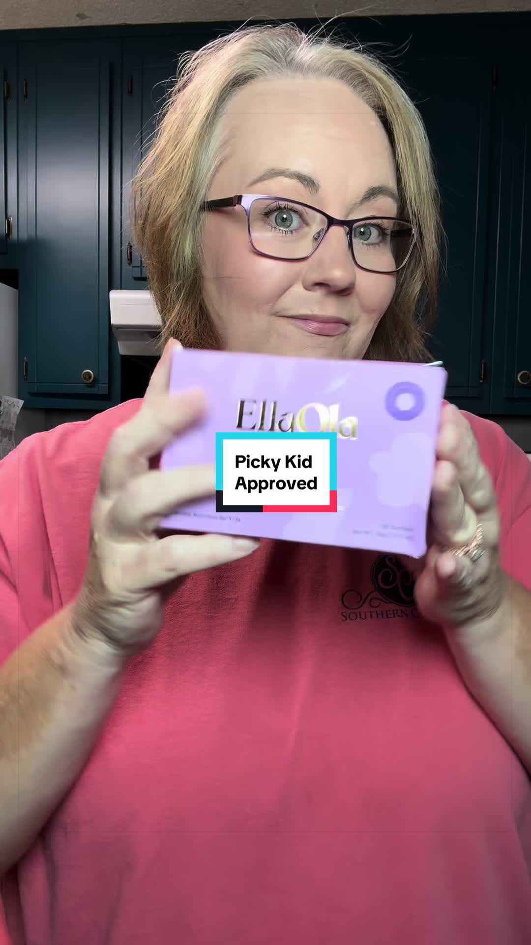 TikTok post by @dalondah for EllaOla. Caption reads: @EllaOla Kid’s Unflavored Multivitamin [...].