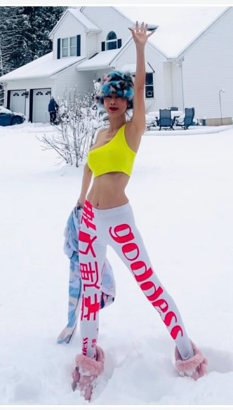 Instagram post by @iambailing for Vanity Fair. Caption reads: Wow what a magic gift for me💝 Like my crazy....